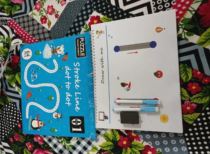 Magic Tracing Book ( 64 pages + 2 Pen & 1 Eraser )